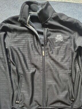 Fox Men's Black Full-Zip Track Jacket with Embroidered Logo